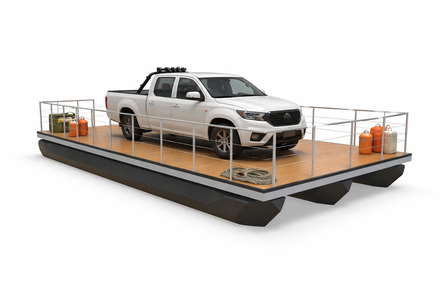 Gracias a su alta capacidad de carga, las plataformas pueden soportar vehículos y maquinaria pesada con total seguridad.