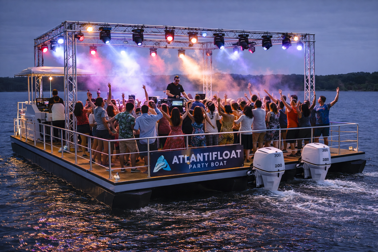 Los "Party Boats" de Atlantifloat combinan diseño y diversión con una plataforma de navegación fluida.